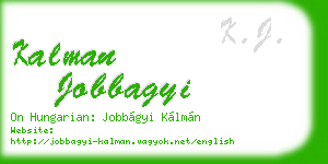 kalman jobbagyi business card