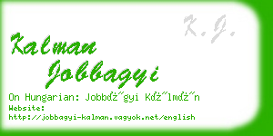 kalman jobbagyi business card